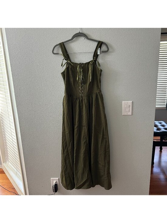 Scarlet Darkness Dresses & Skirts - Scarlet Darkness Renaissanse Corset Midi Dress Green Womens SMALL Cottagecore